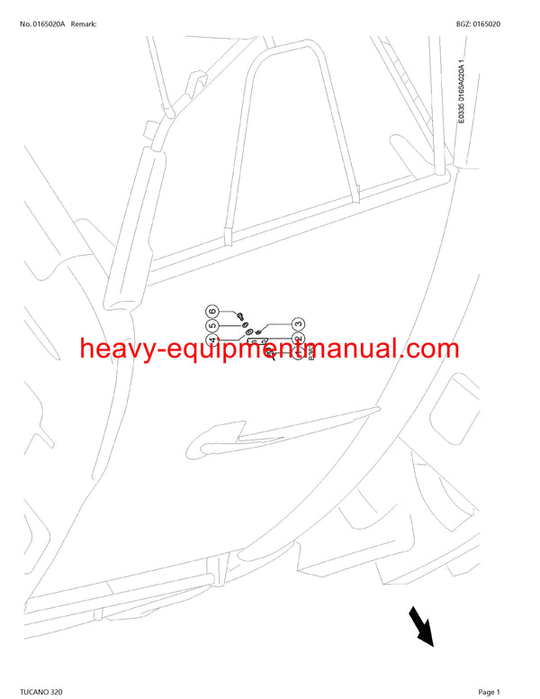 CLAAS TUCANO 320 COMBINE PARTS CATALOG MANUAL (SN: C0200011-C0299999)