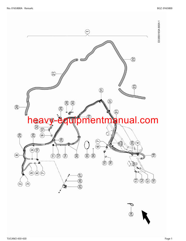 PDF Claas 430 - 420 Tucano Combine Parts Manual