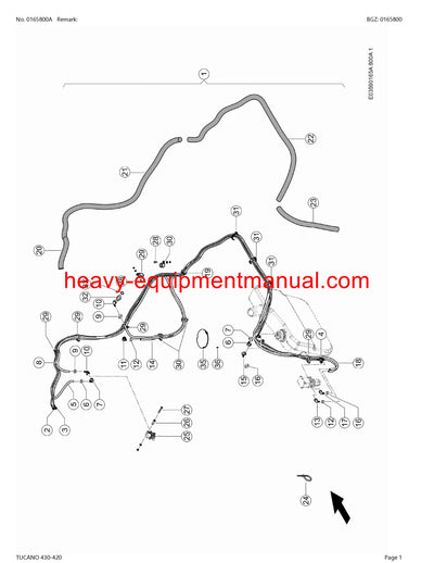 CLAAS TUCANO 430-420 COMBINE PARTS CATALOG MANUAL (SN: C2800011-C2899999)