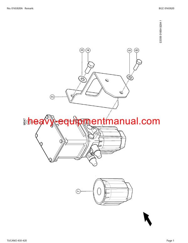 PDF Claas 430 - 420 Tucano Combine Parts Manual