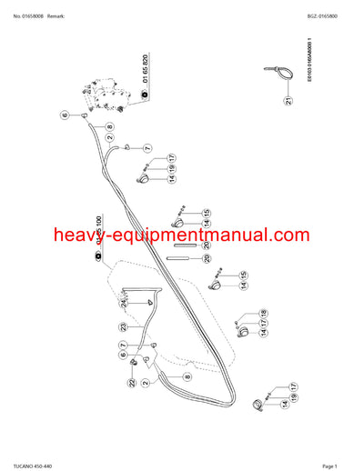 CLAAS TUCANO 450-440 COMBINE PARTS CATALOG MANUAL (SN: C3200011-C3299999)