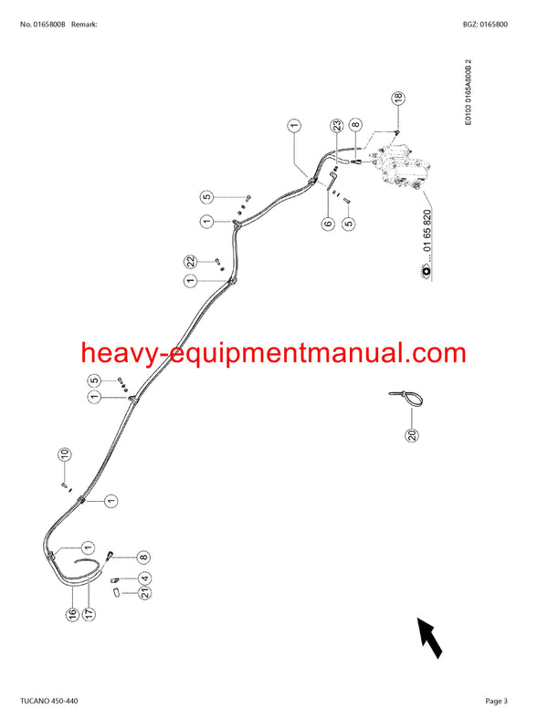 PDF Claas 450 - 440 Tucano Combine Parts Manual