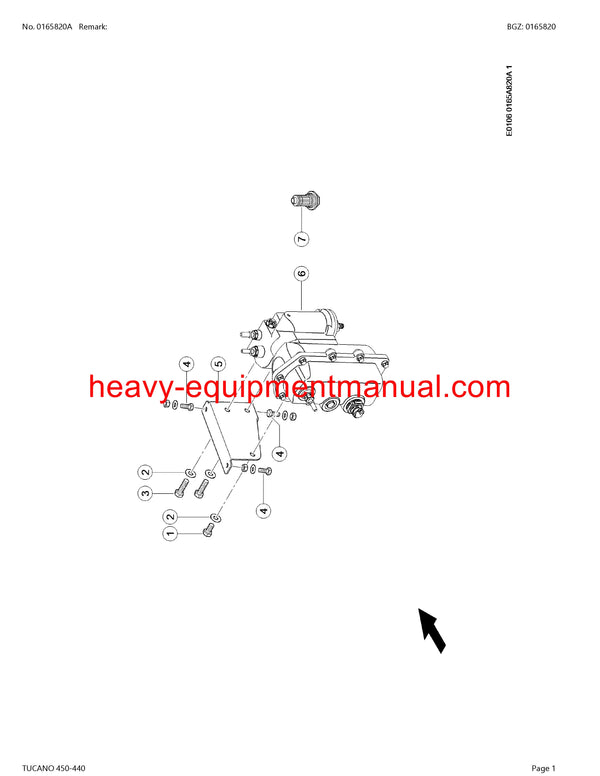 PDF Claas 450 - 440 Tucano Combine Parts Manual