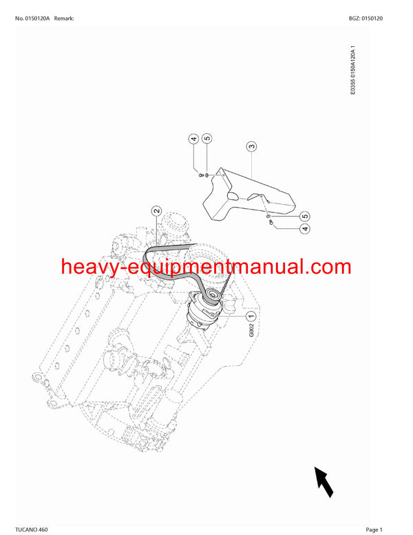 PDF Claas 460 Tucano Combine Parts Manual