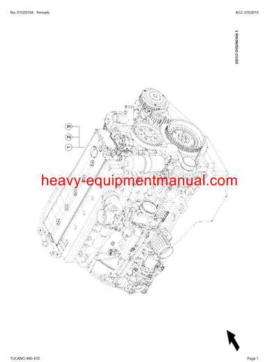 CLAAS TUCANO 480-470 COMBINE PARTS CATALOG MANUAL (SN: C3600011-C3699999)