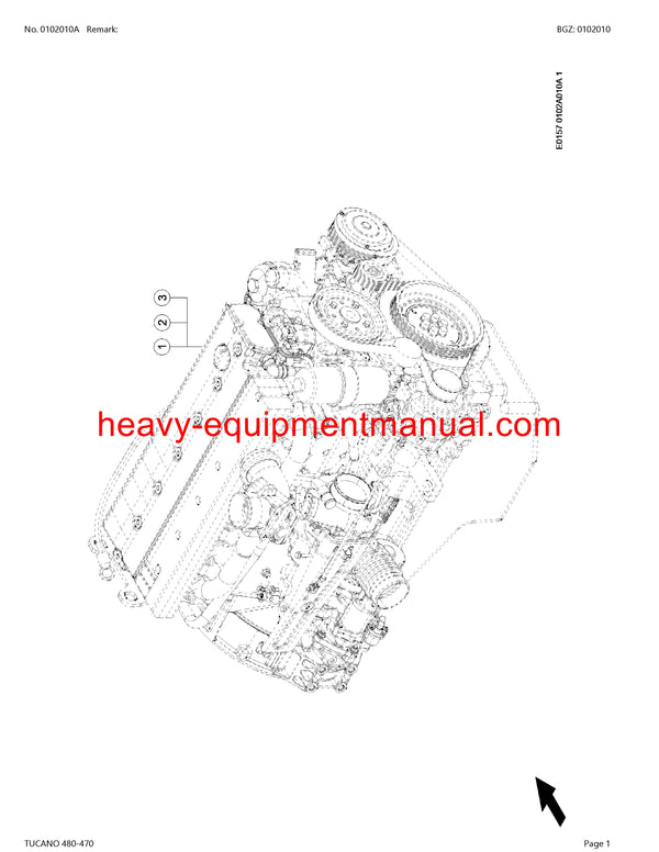 CLAAS TUCANO 480-470 COMBINE PARTS CATALOG MANUAL (SN: C3600011-C3699999)