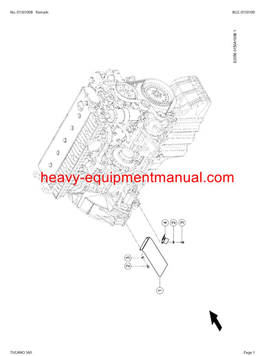 CLAAS TUCANO 560 COMBINE PARTS CATALOG MANUAL