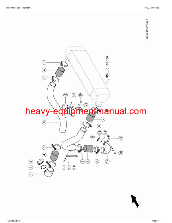 CLAAS TUCANO 560 COMBINE PARTS CATALOG MANUAL