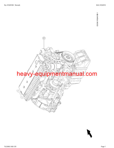 CLAAS TUCANO 580-570 COMBINE PARTS CATALOG MANUAL (SN: C0700011-C0799999)