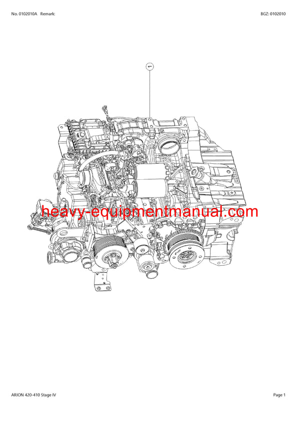 PDF Claas 420 - 410 Arion Stage 4 Tractor Parts Manual