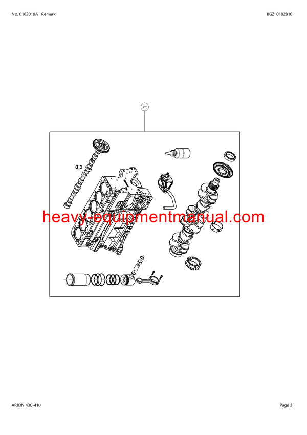 CLAAS ARION 430-410 TRACTOR PARTS MANUAL