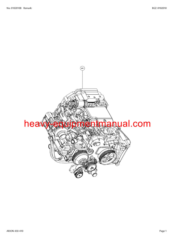 CLAAS ARION 430-410 TRACTOR PARTS MANUAL