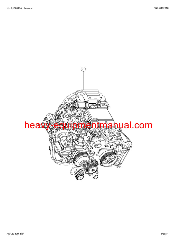 CLAAS ARION 430-410 TRACTOR PARTS MANUAL
