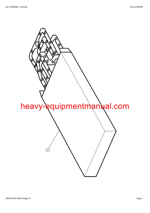 PDF Claas 450 - 420 M Arion Stage 4 Tractor Parts Manual
