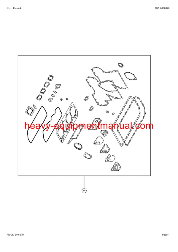 PDF Claas 540 - 510 Arion Tractor Parts Manual