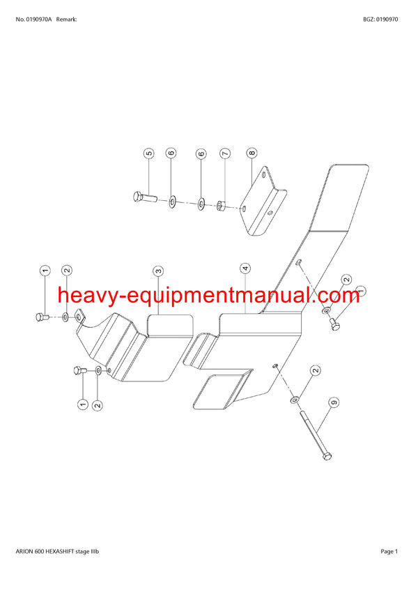 PDF Claas 600 Arion Hexashift Stage 3B Tractor Parts Manual