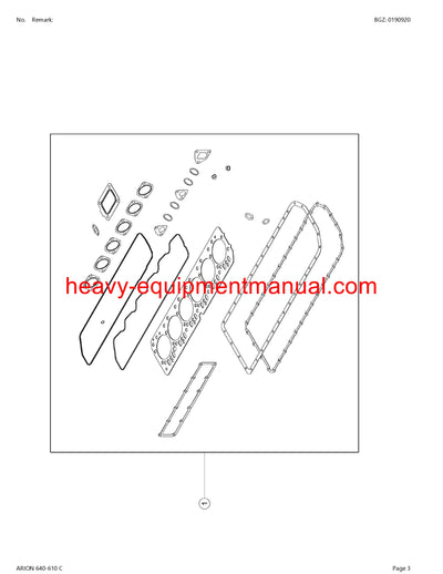 PDF Claas 640 - 610C Arion Tractor Parts Manual