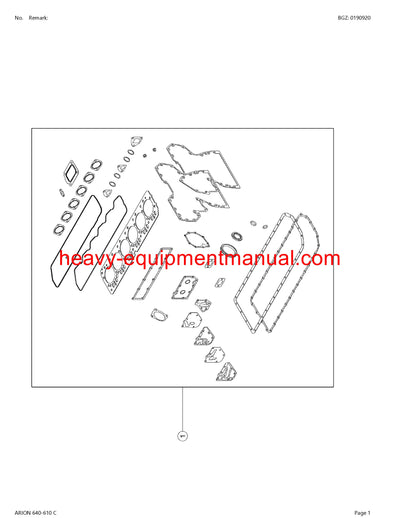 PDF Claas 640 - 610C Arion Tractor Parts Manual