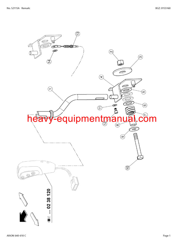 PDF Claas 640 - 610C Arion Tractor Parts Manual