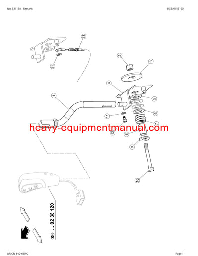 CLAAS ARION 640-610C TRACTOR PARTS CATALOG MANUAL