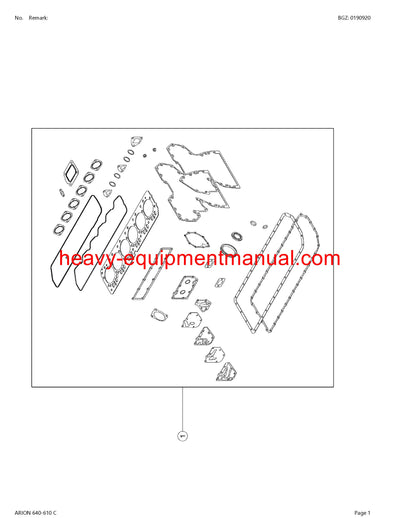 CLAAS ARION 640-610C TRACTOR PARTS CATALOG MANUAL