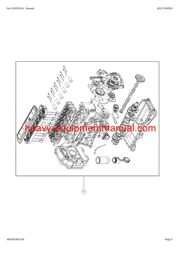 CLAAS ARION 640-610 TRACTOR PARTS CATALOG MANUAL