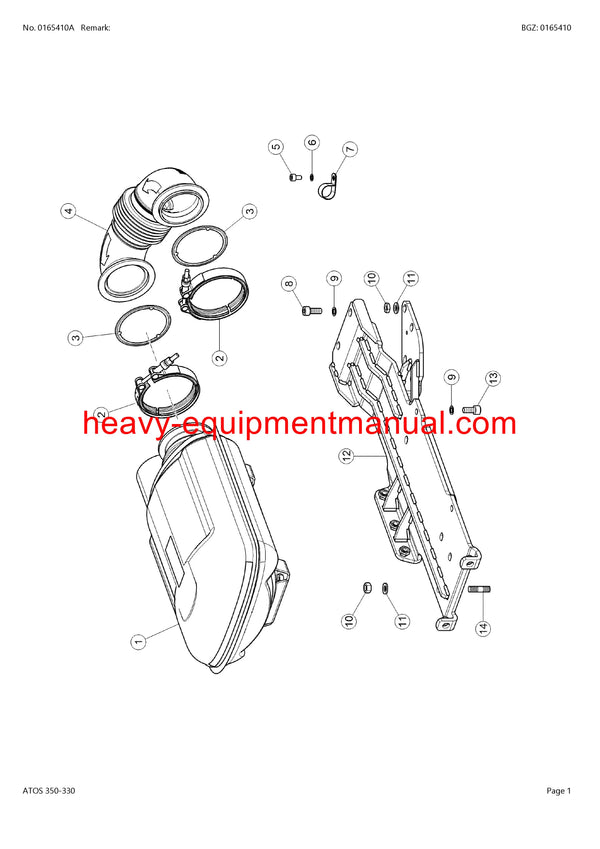 CLAAS ATOS 350-330 TRACTOR PARTS CATALOG MANUAL