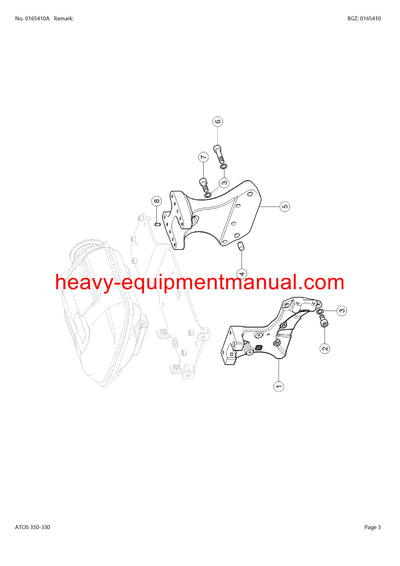 CLAAS ATOS 350-330 TRACTOR PARTS CATALOG MANUAL