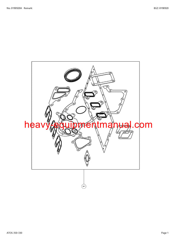 PDF Claas 350 - 330 Atos Tractor Parts Manual