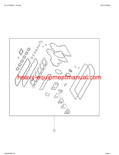 PDF Claas 800 LRC Axion Tractor Parts Manual