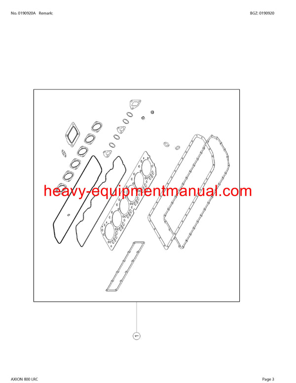 CLAAS AXION 800 LRC TRACTOR PARTS CATALOG MANUAL
