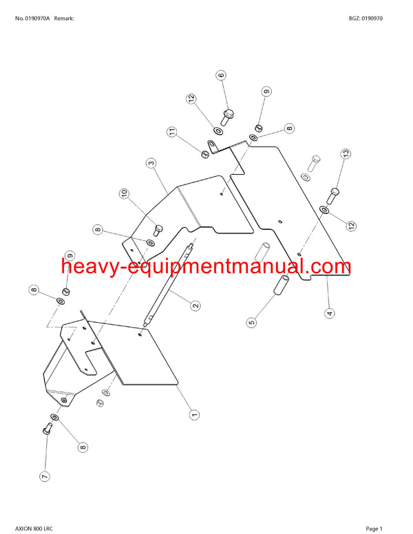 PDF Claas 800 LRC Axion Tractor Parts Manual