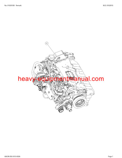 PDF Claas 850 - 810 Axion Hexa Tractor Parts Manual