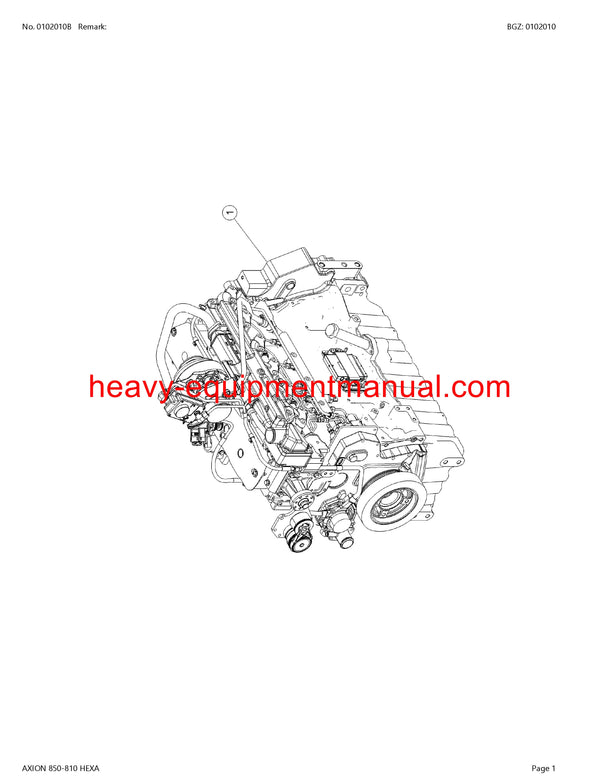 CLAAS AXION 850-810 HEXA TRACTOR PARTS CATALOG MANUAL
