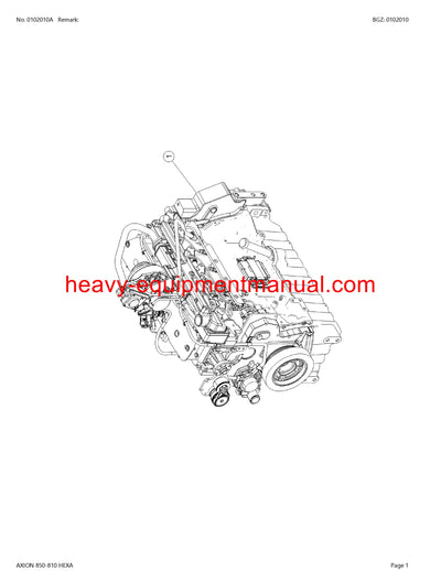 CLAAS AXION 850-810 HEXA TRACTOR PARTS CATALOG MANUAL