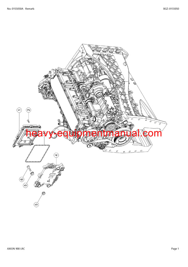PDF Claas 900 Axion LRC Tractor Parts Manual