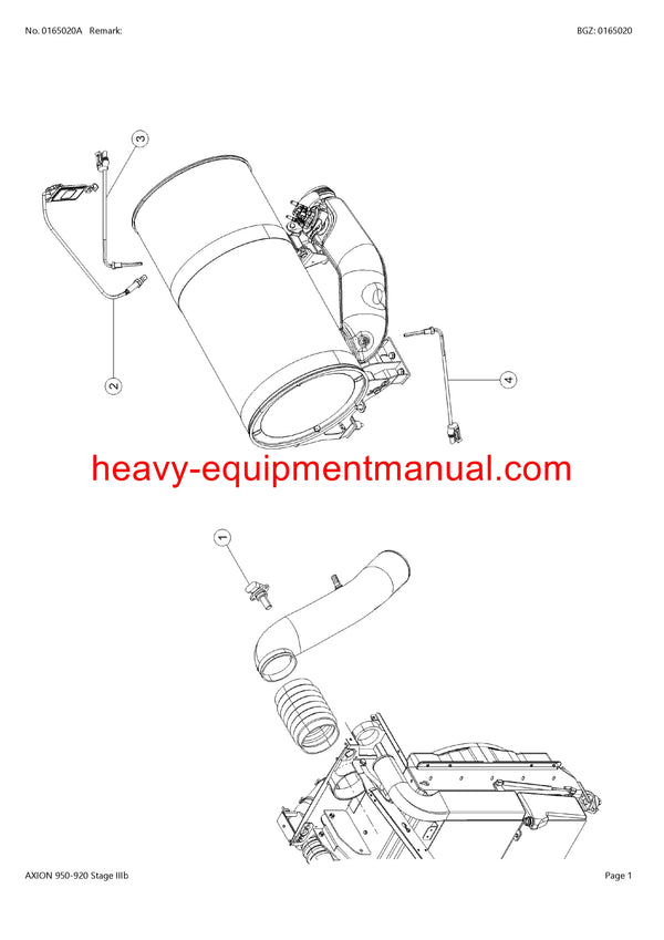PDF Claas 950 - 920 Axion Stage 111B Tractor Parts Manual