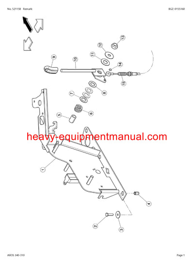 PDF Claas 340 - 310 Axos Tractor Parts Manual