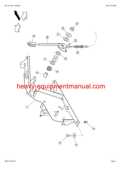 CLAAS AXOS 340-310 TRACTOR PARTS CATALOG MANUAL