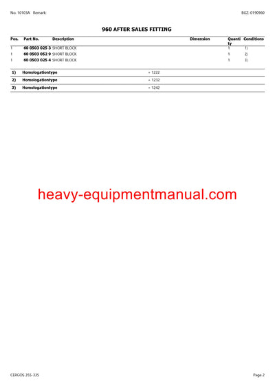PDF Claas 355 - 335 Cergos Tractor Parts Manual