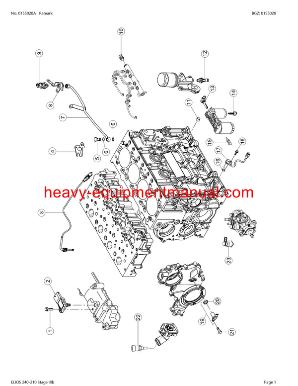 PDF Claas 240 - 210 Elios Stage 3B Tractor Parts Manual