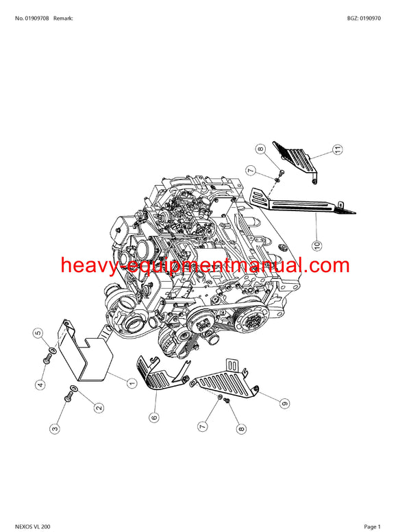 CLAAS NEXOS VL 200 TRACTOR PARTS CATALOG MANUAL
