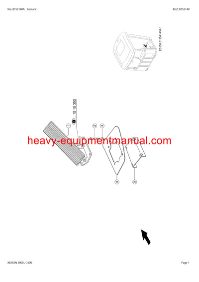 CLAAS XERION 3800 3300 TRACTOR PARTS CATALOG MANUAL (SN: 78100110-78199999)