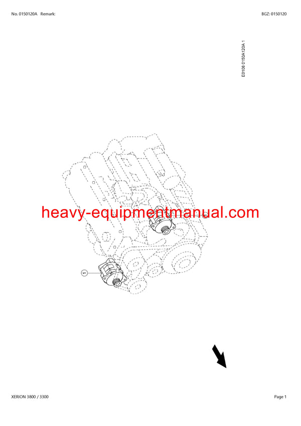 PDF Claas 3800/ 3300 Xerion Tractor Parts Manual