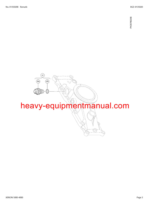 PDF Claas 5000 - 4000 Xerion Tractor Parts Manual