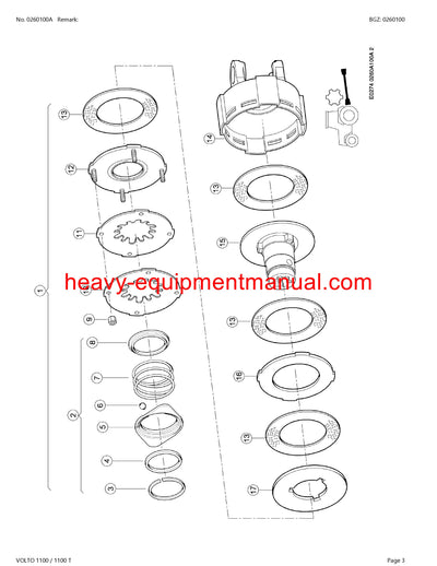 CLAAS VOLTO 1100 1100T TEDDER PARTS CATALOG MANUAL SN G5501001