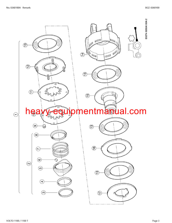 CLAAS VOLTO 1100 1100T TEDDER PARTS CATALOG MANUAL SN G5501001