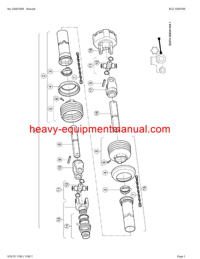 CLAAS VOLTO 1100 1100T TEDDER PARTS MANUAL