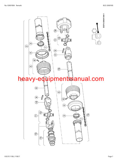 PDF Claas 1100 1100T Volto Tedder Parts Manual Download