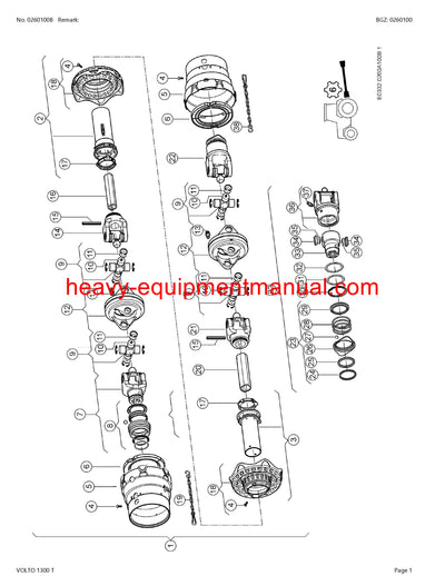 CLAAS VOLTO 1300 T TEDDER PARTS CATALOG MANUAL SN 63101561-63109999